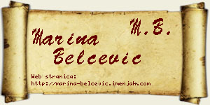 Marina Belčević vizit kartica